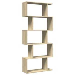 vidaXL Librer&iacute;a divisora 5 niveles madera roble Sonoma 70x24x161 cm