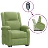vidaXL Sill&oacute;n de masaje elevable terciopelo verde claro