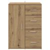 vidaXL Vitrina Roble artesanal 59 x 39 x 80 cm Madera contrachapada
