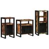 vidaXL Juego de muebles de ba&ntilde;o 3 uds. Multicolor y negro