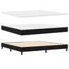 vidaXL Cama tipo Box Spring con colch&oacute;n Negro 200 x 200 cm tela