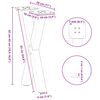 vidaXL Patas para mesa de centro en forma de X (2 unidades), color blanco, 28 x (42-43) cm, acero