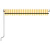 vidaXL Toldo automático LED sensor de viento amarillo blanco 450x300cm