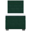 vidaXL Cama box spring con colch&oacute;n terciopelo verde oscuro 80x200 cm