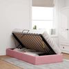 vidaXL Cama con almacenamiento Rosa 90 x 190 cm Terciopelo