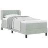 vidaXL Cama tipo Box Spring Gris claro 80 x 200 cm Terciopelo