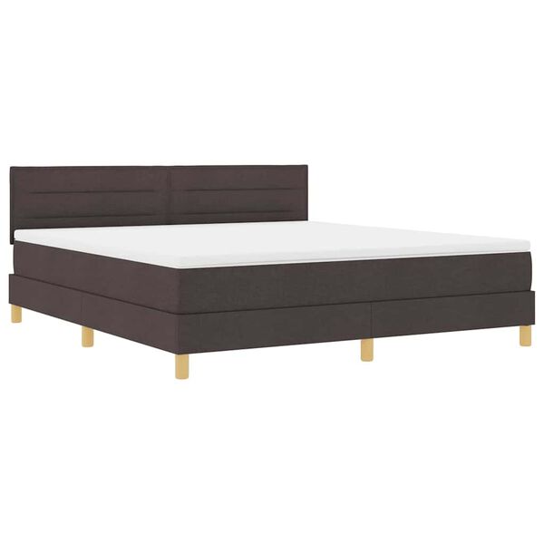 vidaXL Cama tipo Box Spring Marr&oacute;n Oscuro 180 x 200 cm tela