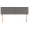 vidaXL Cabeceros cuero sint&eacute;tico gris 144x5x78/88 cm