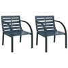 vidaXL Sillas de jard&iacute;n 2 unidades madera gris