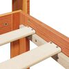vidaXL Estructura de cama 2 pcs Marr&oacute;n cera Madera de Pino Macizo