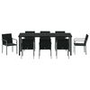 vidaXL Conjunto de Comedor de Jard&iacute;n 9 pcs Negro y Gris