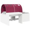 vidaXL Cama con T&uacute;nel 4 pcs Roble Artisian y Rojo Madera de ingenier&iacute;a