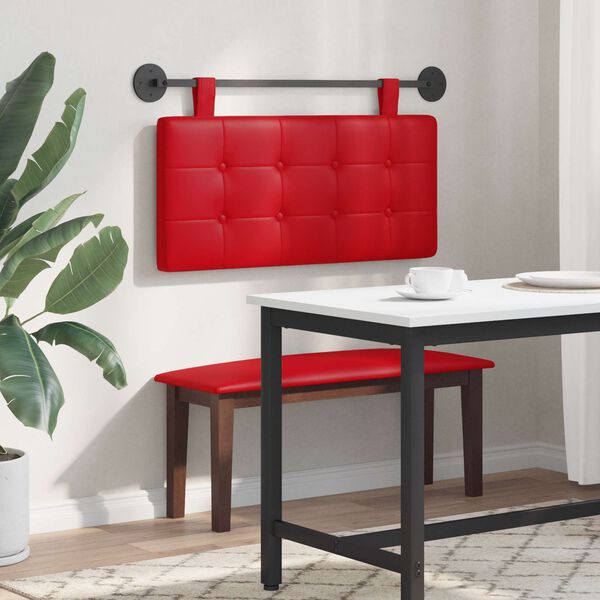 vidaXL Cabecera Colgante Rojo 100 x 55 x 5 cm Cuero sint&eacute;tico