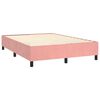 vidaXL Cama box spring con colch&oacute;n terciopelo rosa 140x200 cm