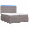 vidaXL Cama de muelles con LED y colch&oacute;n Topo 200 x 200 cm Tela