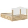 vidaXL Estructura de cama con cabecera Roble Sonoma 140 x 200 cm