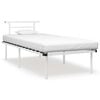 vidaXL Estructura de cama sin colchón metal blanco 90x200 cm