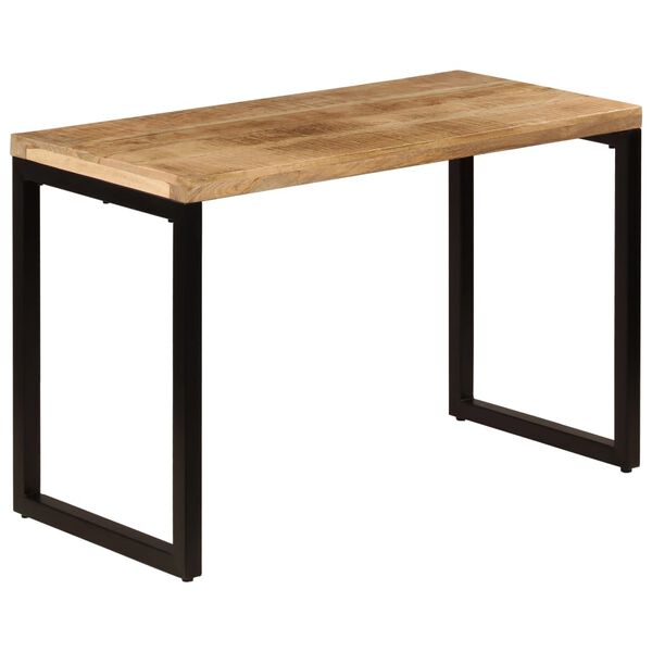 vidaXL Mesa de comedor de madera maciza de mango y acero 115x55x76 cm