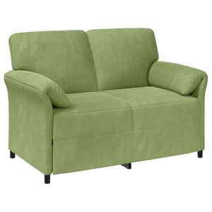 vidaXL Sof&aacute; de 2 Plazas Verde claro 138 x 83 x 95 cm Terciopelo