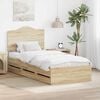 vidaXL Estructura de cama Roble Sonoma 75 x 190 cm Madera Ingenieril