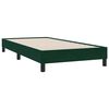 vidaXL Cama box spring con colch&oacute;n y LED terciopelo verde oscuro 90x210 cm