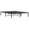 vidaXL Estructura de cama sin colch&oacute;n metal negro 135x190 cm