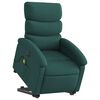vidaXL Sill&oacute;n masaje el&eacute;ctrico reclinable elevable tela verde oscuro