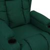 vidaXL Sill&oacute;n elevable tela verde oscuro