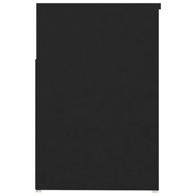 vidaXL Banco zapatero negro 80x30x45 cm aglomerado