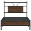 vidaXL Estructura de cama sin colch&oacute;n madera marr&oacute;n roble 90x200 cm