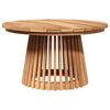 vidaXL Mesa lateral Marr&oacute;n 70 x 70 x 40 cm Madera de teca maciza