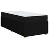 vidaXL Estructura de cama con colchón Negro 90 x 190 cm tela