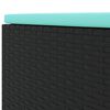 vidaXL Set muebles de jard&iacute;n 6 piezas y cojines rat&aacute;n sint&eacute;tico negro