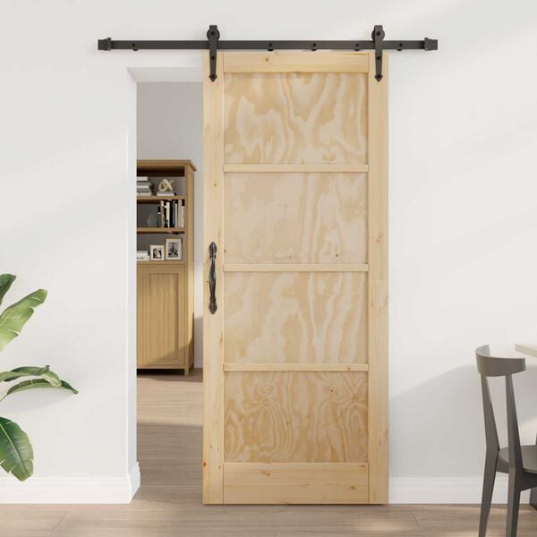 vidaXL Puerta Corredera ORKDAL Marr&oacute;n 83 x 202 cm