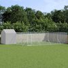 vidaXL Perrera de exterior con toldo acero galvanizado plata 10x6x2,5m