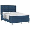 vidaXL Cama tipo Box Spring con colch&oacute;n Azul 140 x 200 cm tela