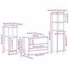 vidaXL Juego de muebles de ba&ntilde;o 3 pcs Gris Sonoma Madera de ingenier&iacute;a