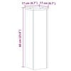 vidaXL Soportes de plantas 2 uds madera roble envejecido 17x17x60 cm