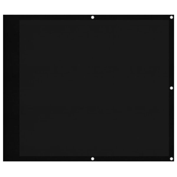 vidaXL Pantalla de balc&oacute;n 100% poli&eacute;ster Oxford negro 90x700 cm