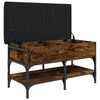 vidaXL Banco zapatero madera de ingenier&iacute;a roble ahumado 82x42x45 cm