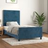 vidaXL Estructura de cama sin colch&oacute;n terciopelo azul oscuro 90x200 cm