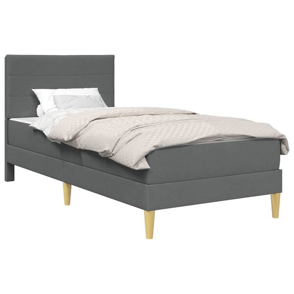 vidaXL Estructura de cama Gris oscuro 80 x 200 cm Poli&eacute;ster