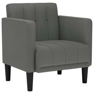 vidaXL Sill&oacute;n con reposabrazos de tela gris oscuro 53 cm