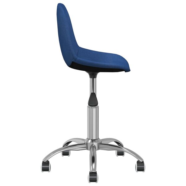 vidaXL Sillas de comedor giratorias 4 unidades tela azul