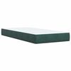 vidaXL Cama box spring con colch&oacute;n terciopelo verde oscuro 90x200 cm
