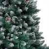 vidaXL &Aacute;rbol de Navidad helado con LEDs, bolas y pi&ntilde;as 240 cm