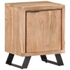 vidaXL Mesita de noche madera maciza acacia borde natural 40x30x50 cm