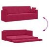 vidaXL Sof&aacute;-cama de piso 200cm Rojo vino Terciopelo