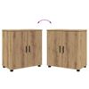vidaXL Juego de muebles de ba&ntilde;o con puerta 3 pcs Roble artesanal