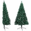 vidaXL Medio &aacute;rbol de Navidad con luces y bolas verde 240 cm